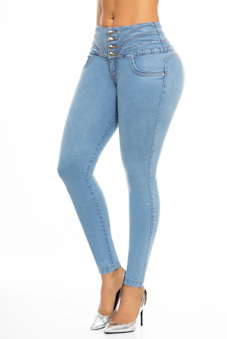 Miel Push Up Jeans - High Waisted - Blue