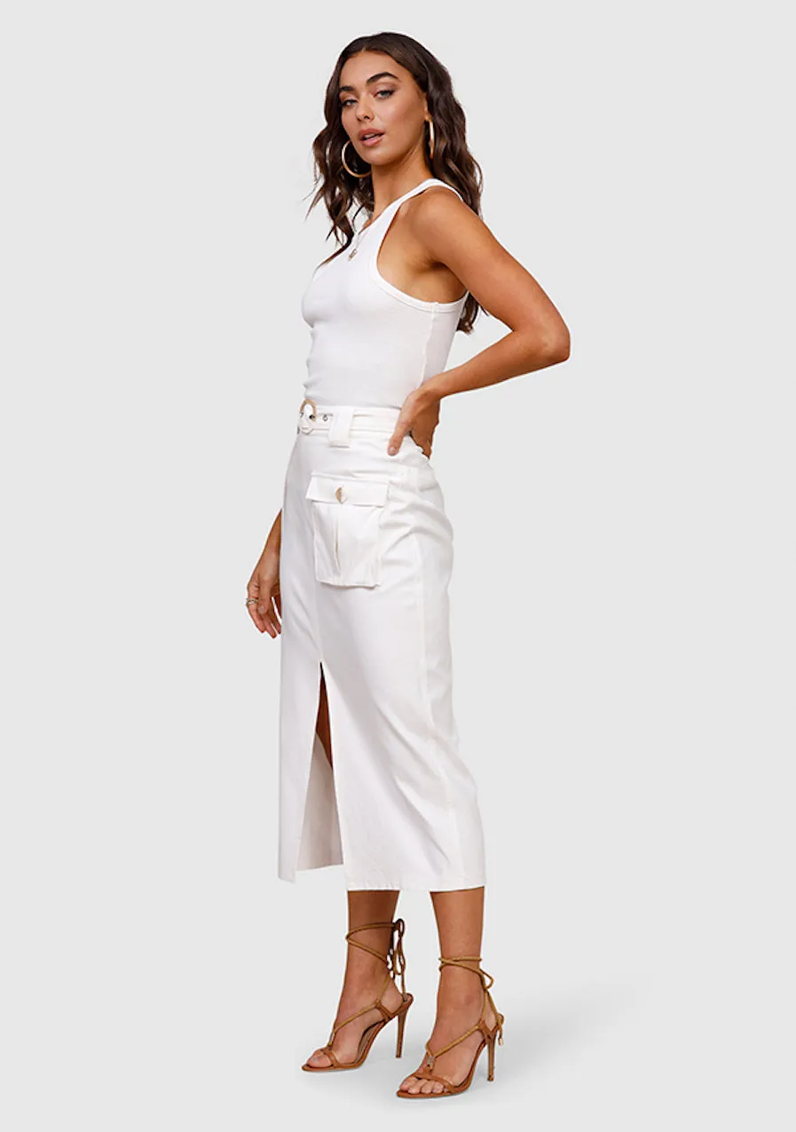 Ministry Of Style Roamer Midi Skirt in Ivory