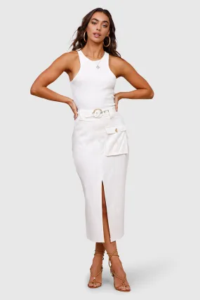 Ministry Of Style Roamer Midi Skirt in Ivory