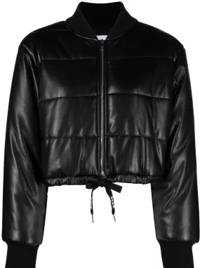 MSGM Faux-Leather Cropped Jacket