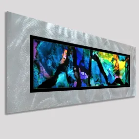 Multicolor Abstract Painting    31" x 12" x 2" Metal by Jon Allen - GEM P87
