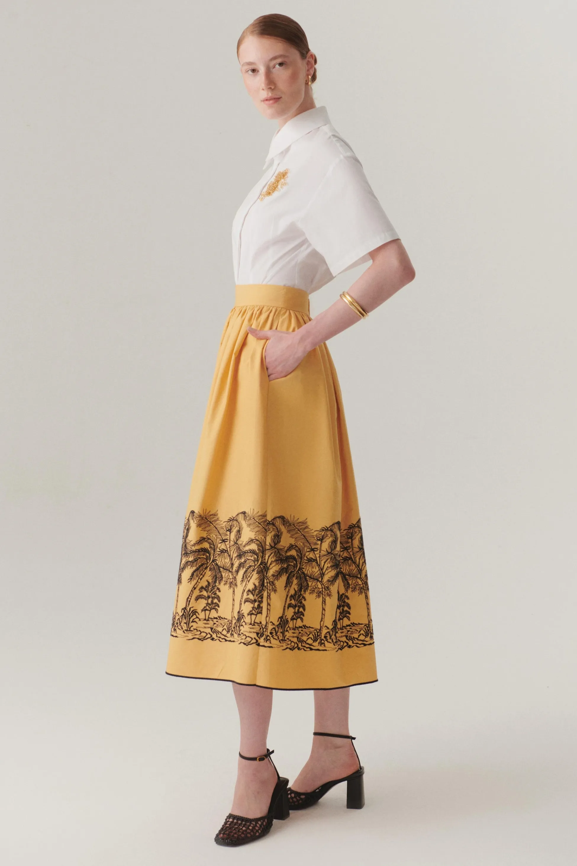 Multicolor Chic High-Waist Pleated Skirt