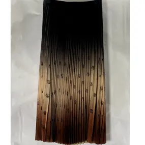 MUNTHE Women's Brown Ombre Aydence Pleated Pull-On Midi Skirt SZ S