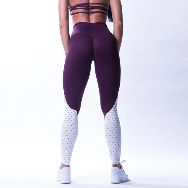 Nebbia High Waist NS Leggings 638 - Burgundy-Vanilla