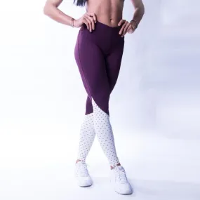 Nebbia High Waist NS Leggings 638 - Burgundy-Vanilla