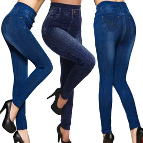 New Uefezo Elastic Jean Leggings High Waist