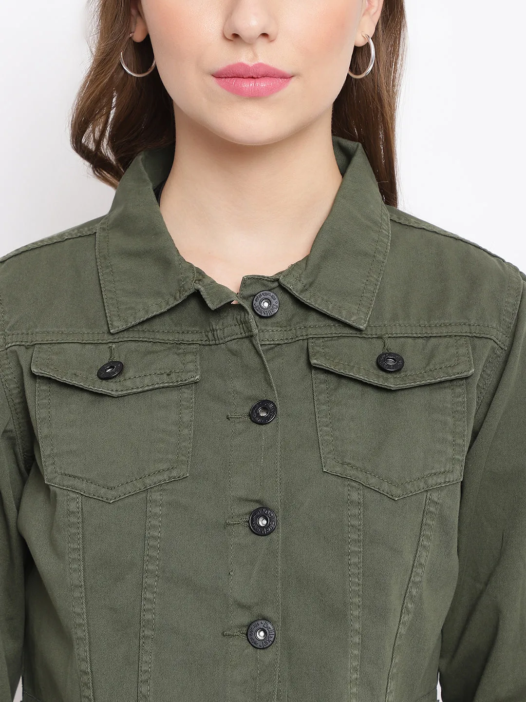 Olive Cropped Jacket