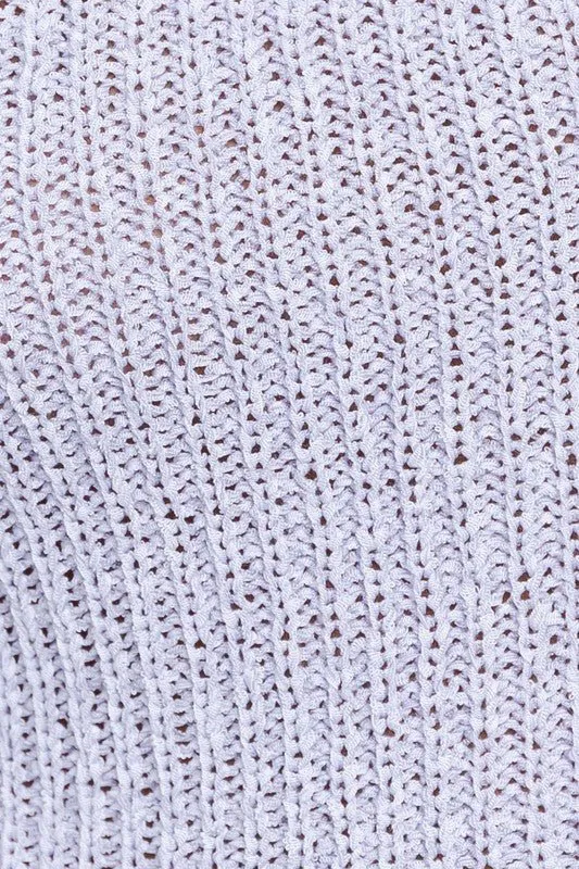 ONE SHOULDER TAPE YARN KNIT TOP