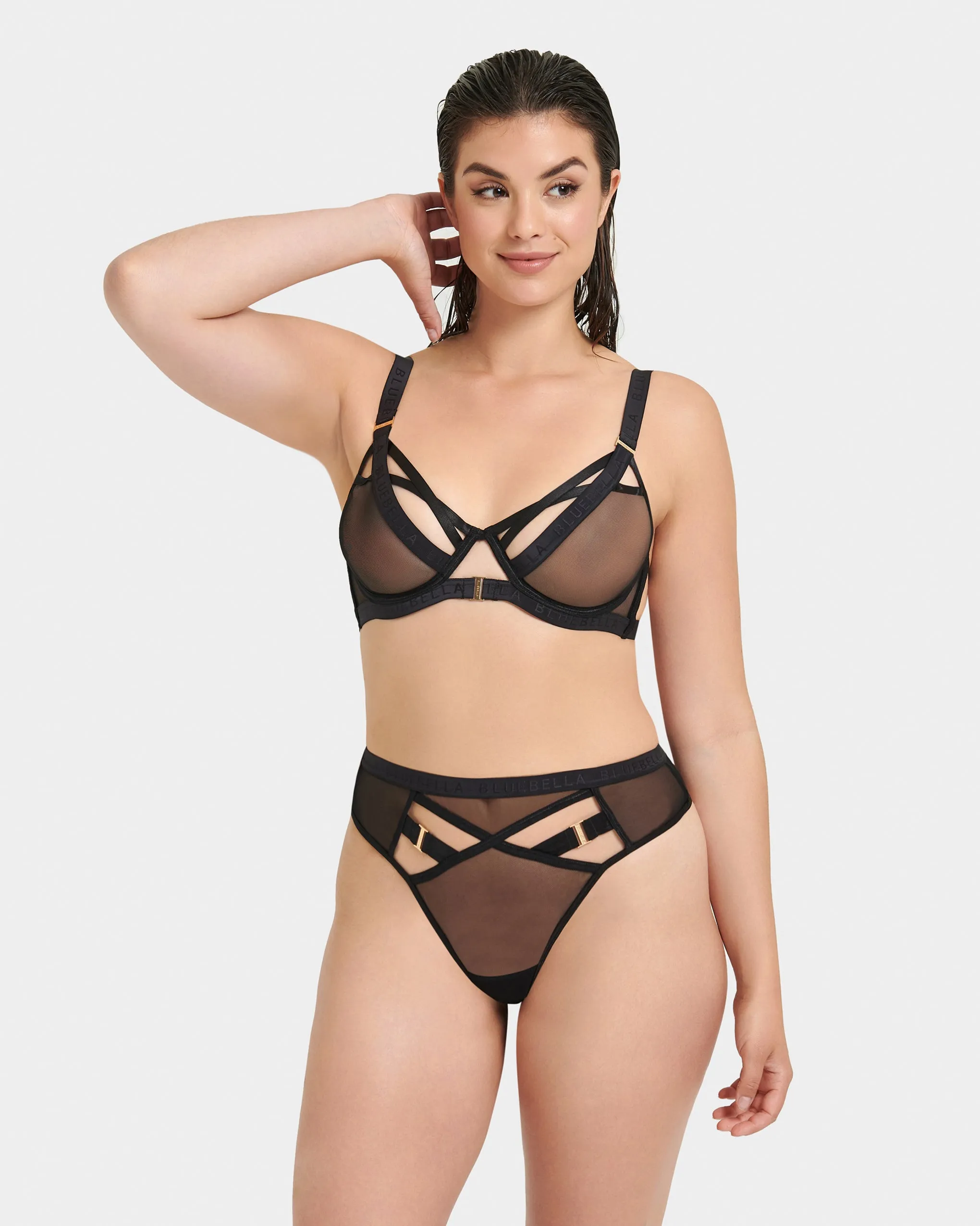 Oslo High-Waist Thong Black