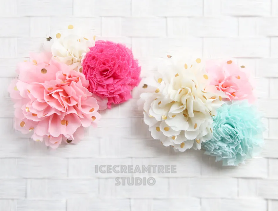 Peach Coral Lavender Bouquet Flower Collar Slide On - Bouquet Flowers Collar Accessory