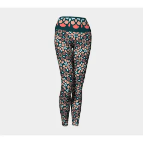 Peach Zinnia Oasis Leggings