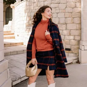 Perfection in Navy Plaid Wool Skirt - FINAL SALE