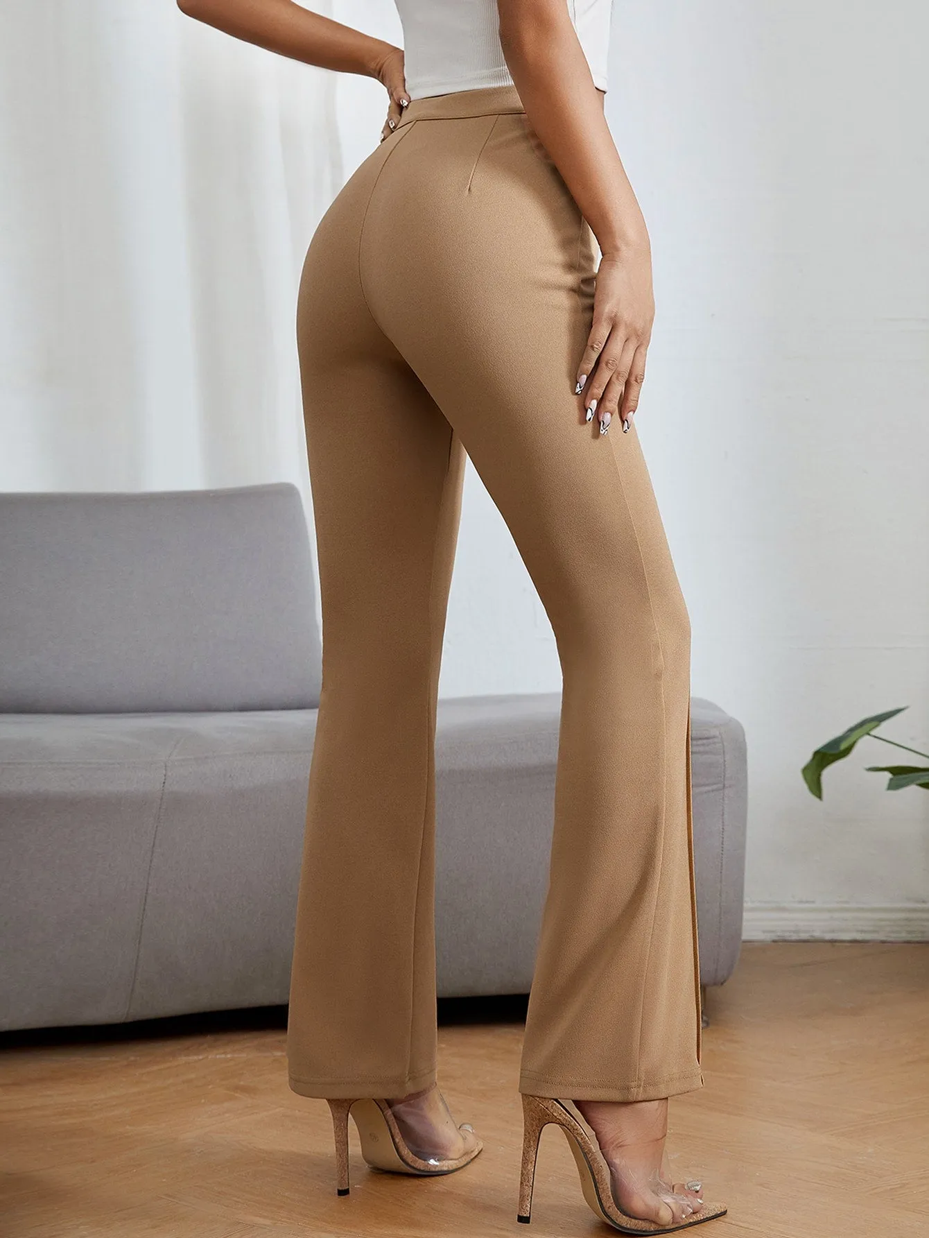 PETITE High Waist Press Crease Pants