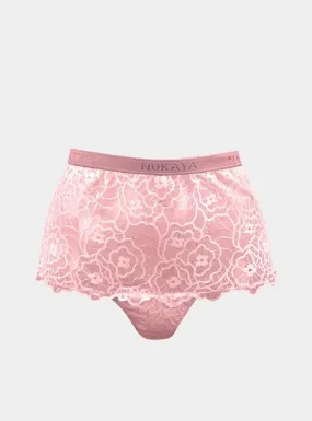 Pink Born in Ukraine High Waist Lace Briefs