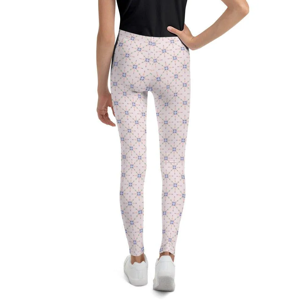 Pink Patterned Youth Leggings