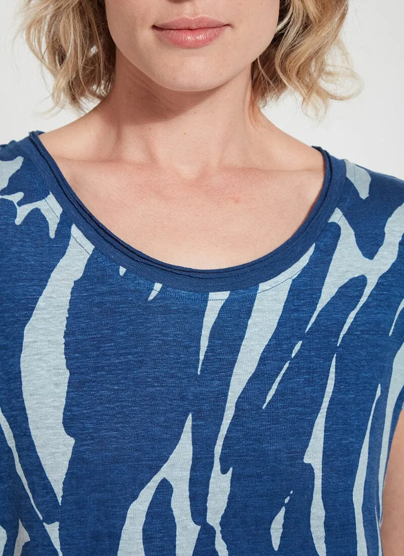 Printed Classic Tunic - Blue Wave