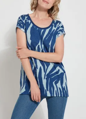 Printed Classic Tunic - Blue Wave