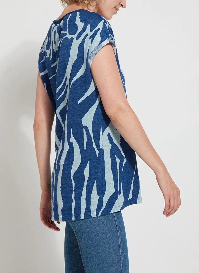 Printed Classic Tunic - Blue Wave