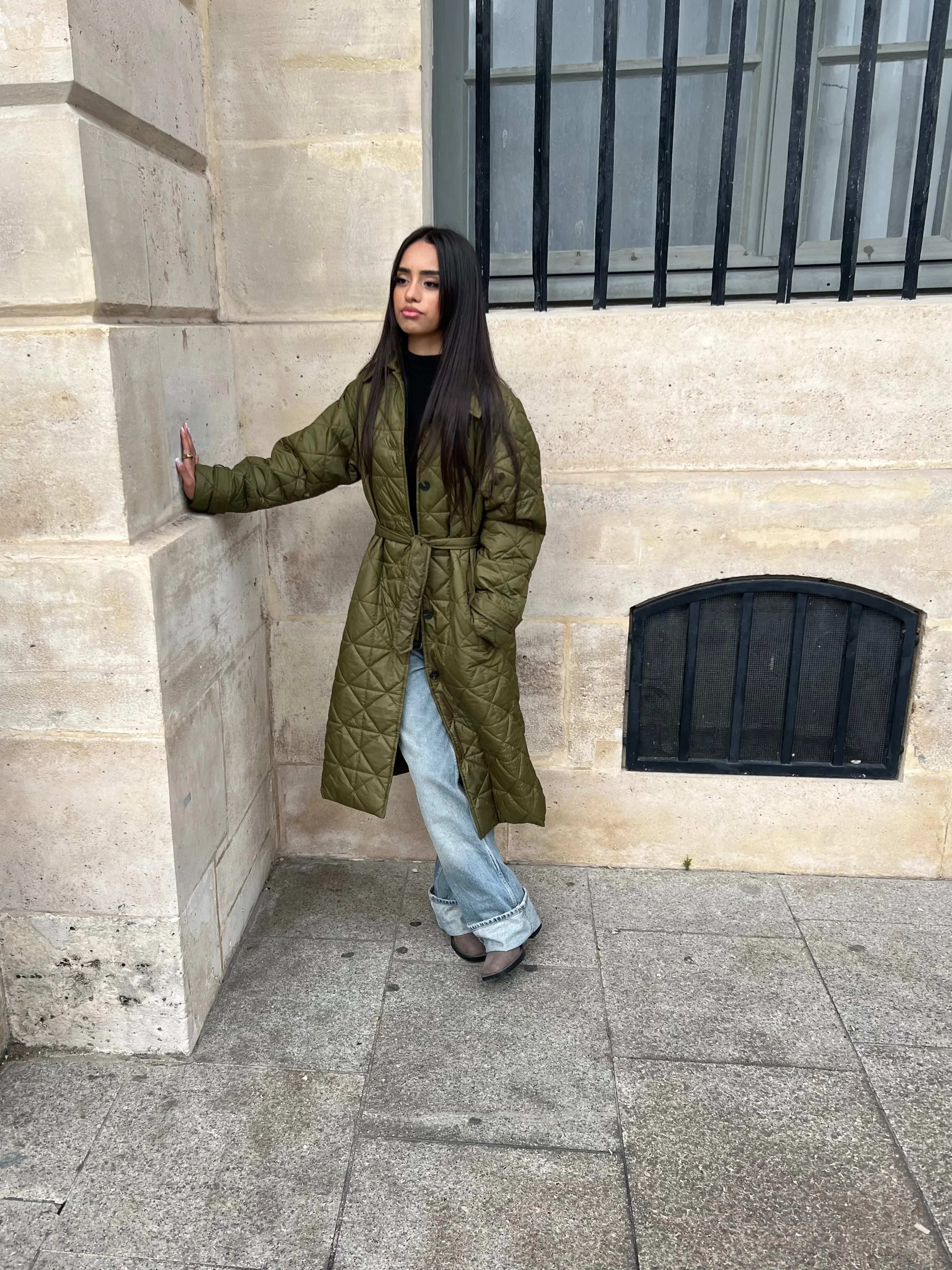 Quilted Trench Coat