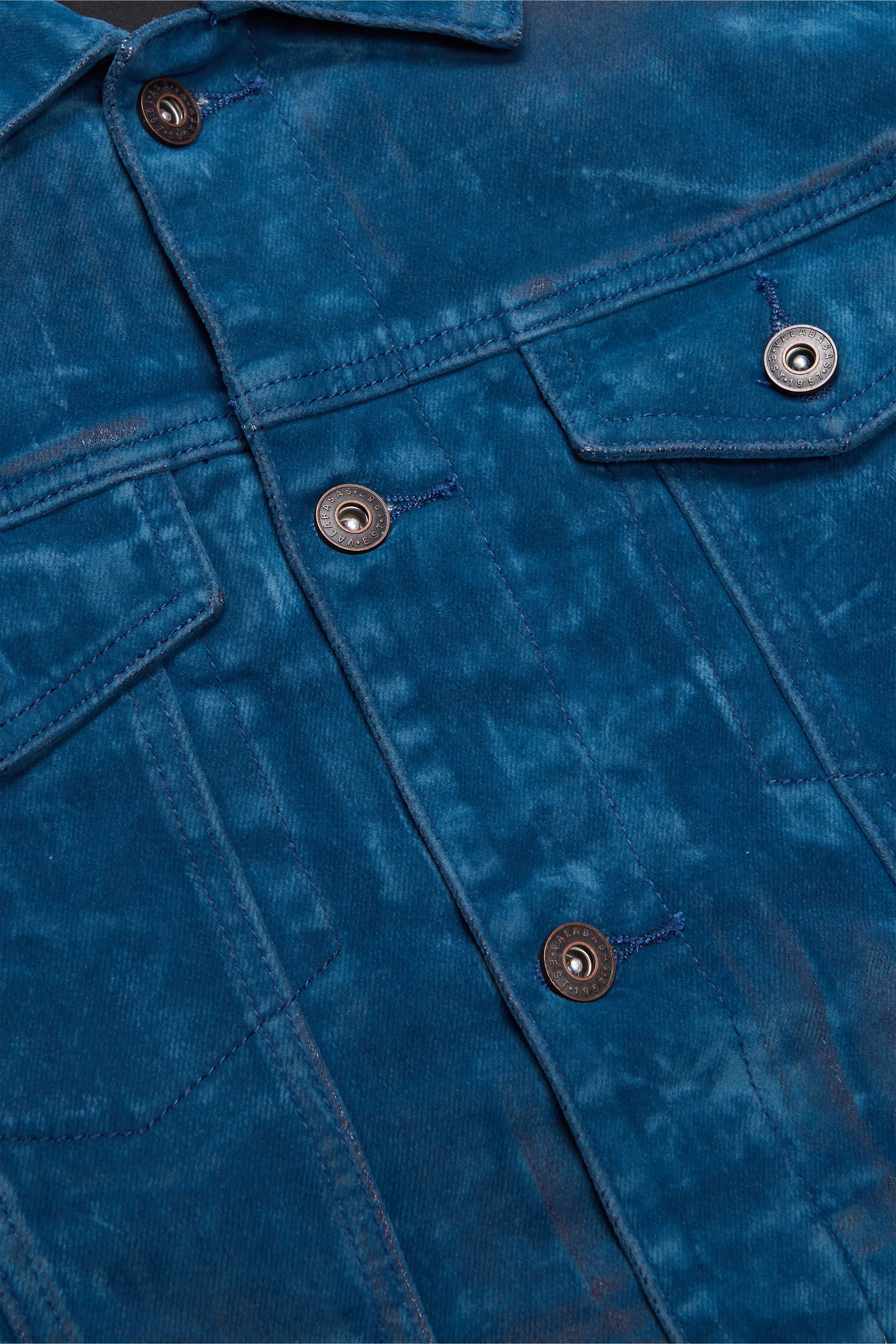 "NOCTURNE" INDIGO SUEDE TRENCH COAT