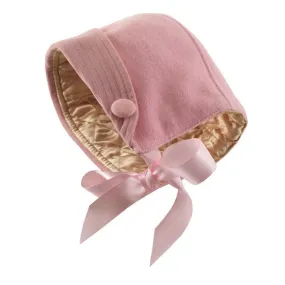 Rachel Riley Velvet Trim Bonnet, Pink