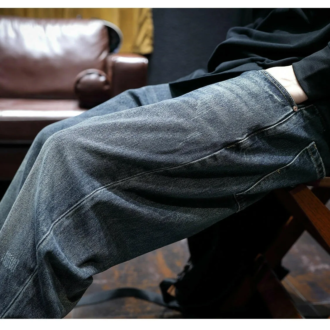 Retro Straight Jeans P0043