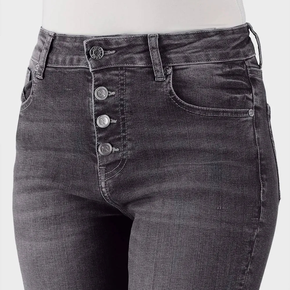 Rivvet Women's Eco Leila Mid Rise Skinny Fit Denim