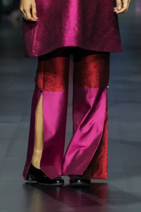Rosé Red Silk Pants