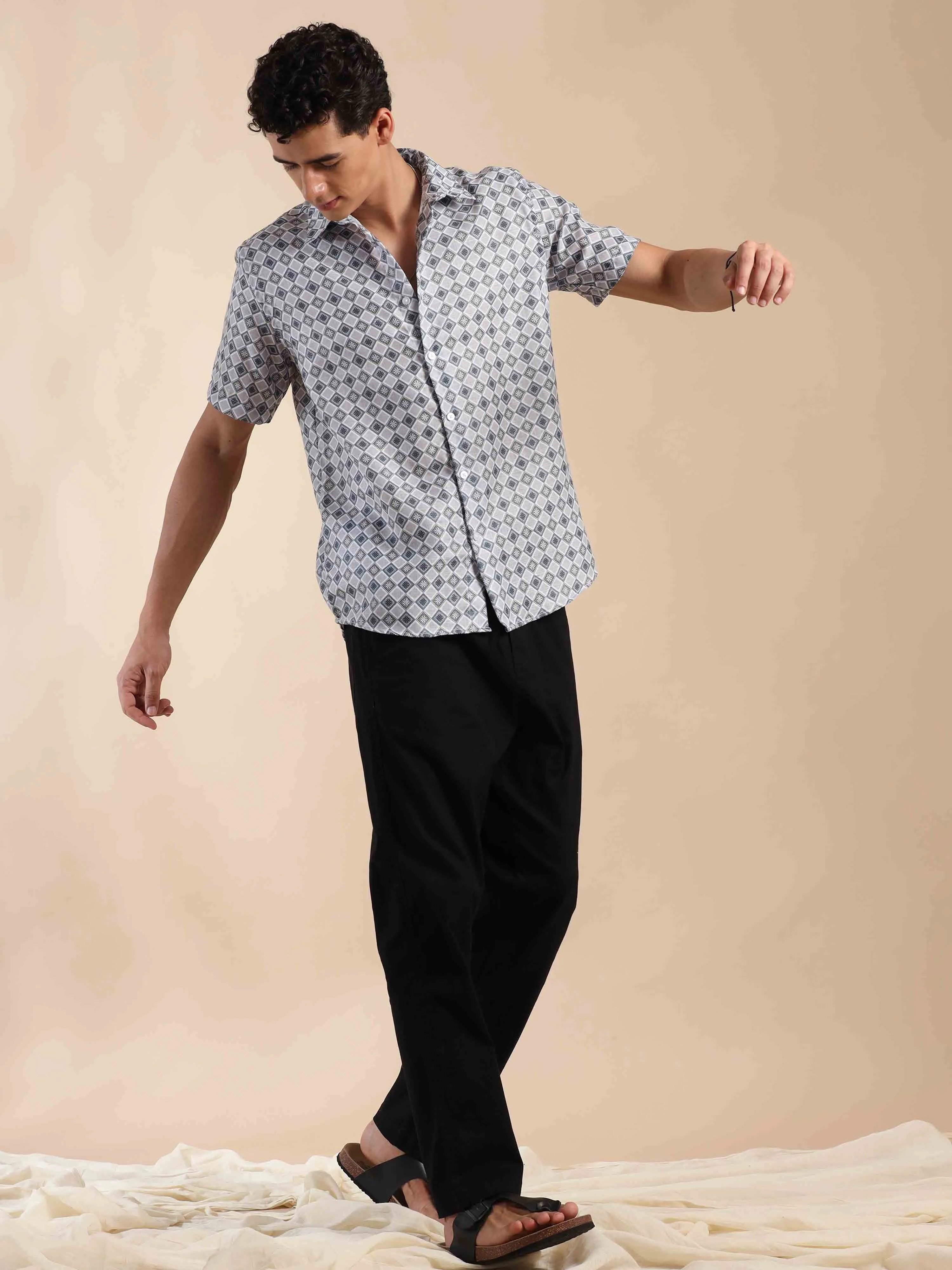 Silver Sands Sunset Cotton Shirt