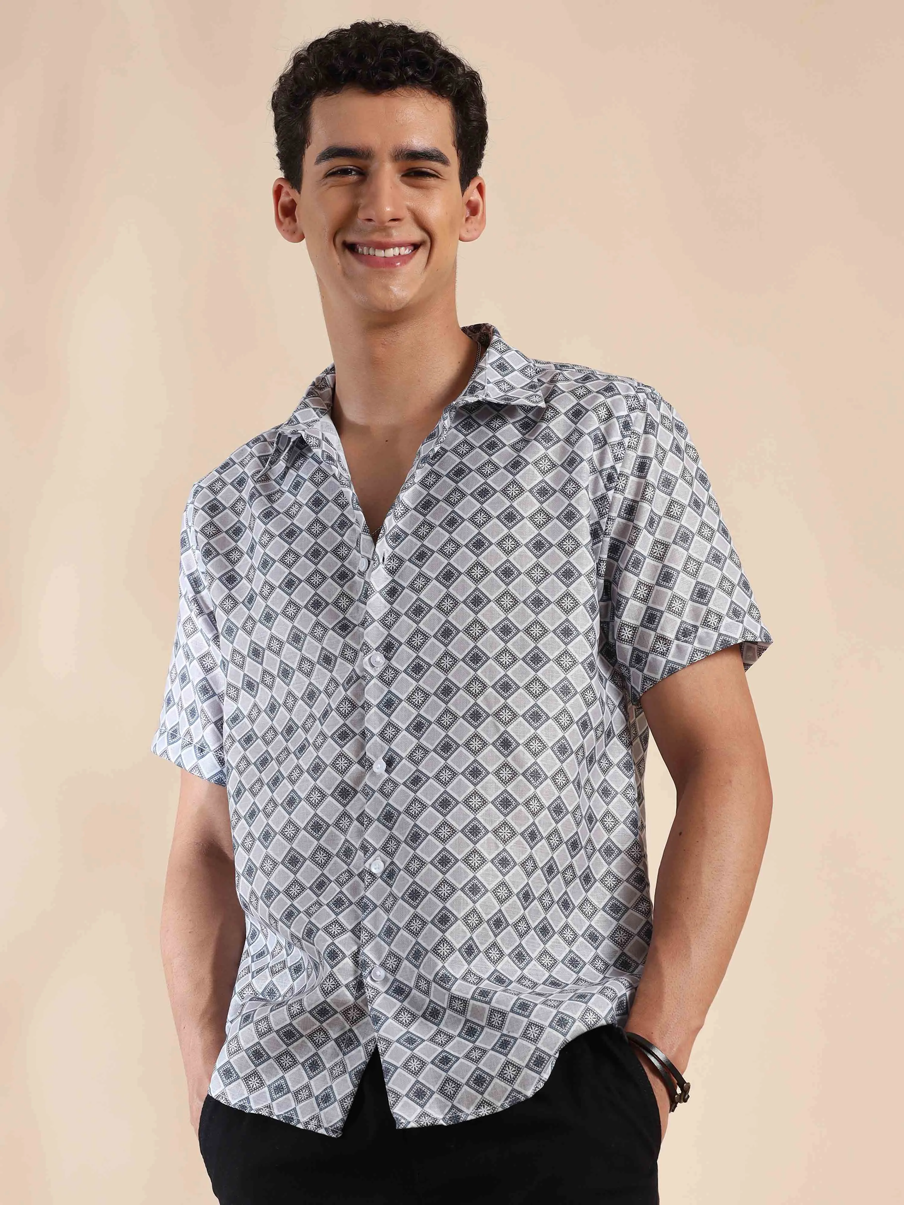 Silver Sands Sunset Cotton Shirt