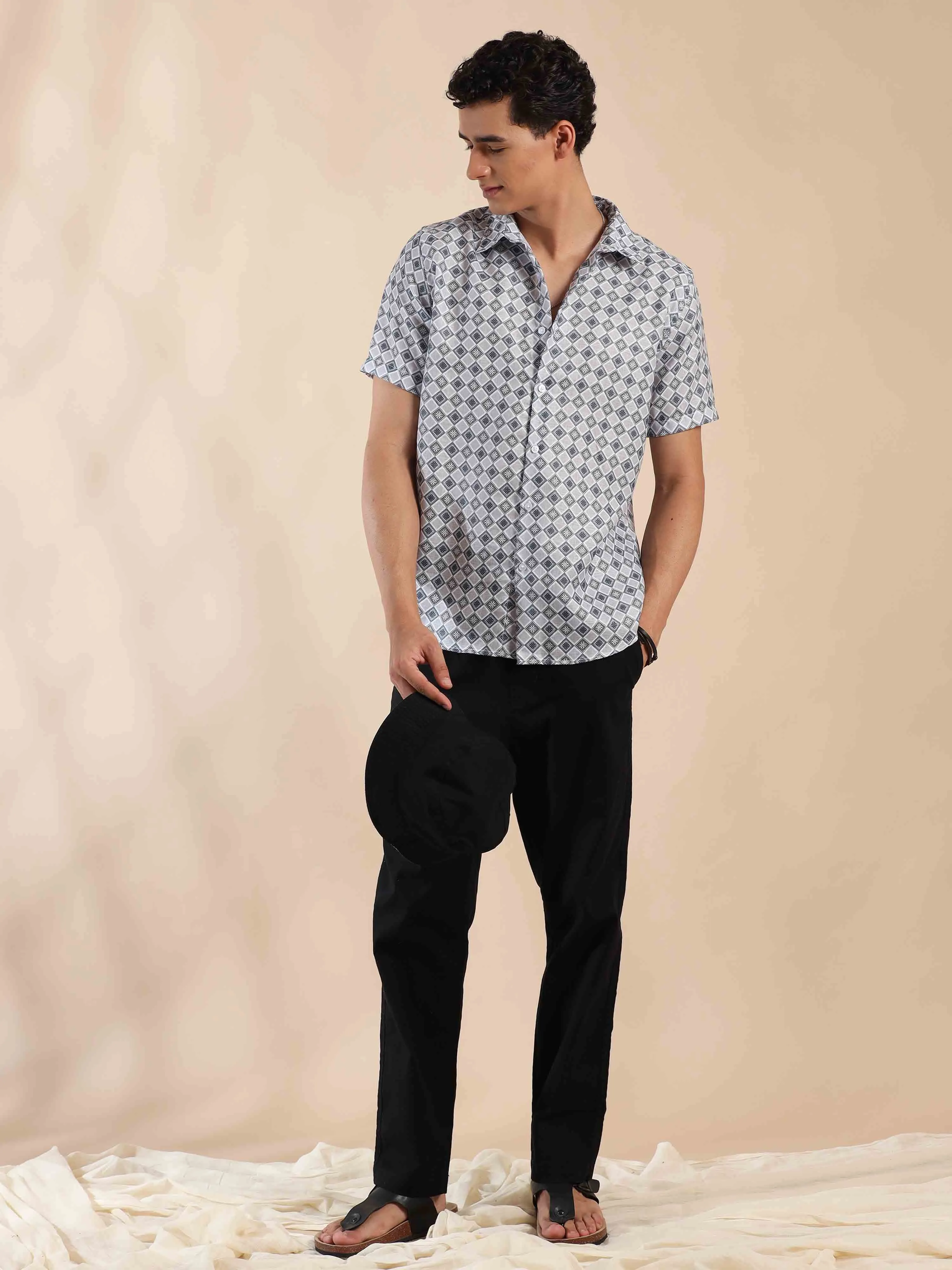 Silver Sands Sunset Cotton Shirt