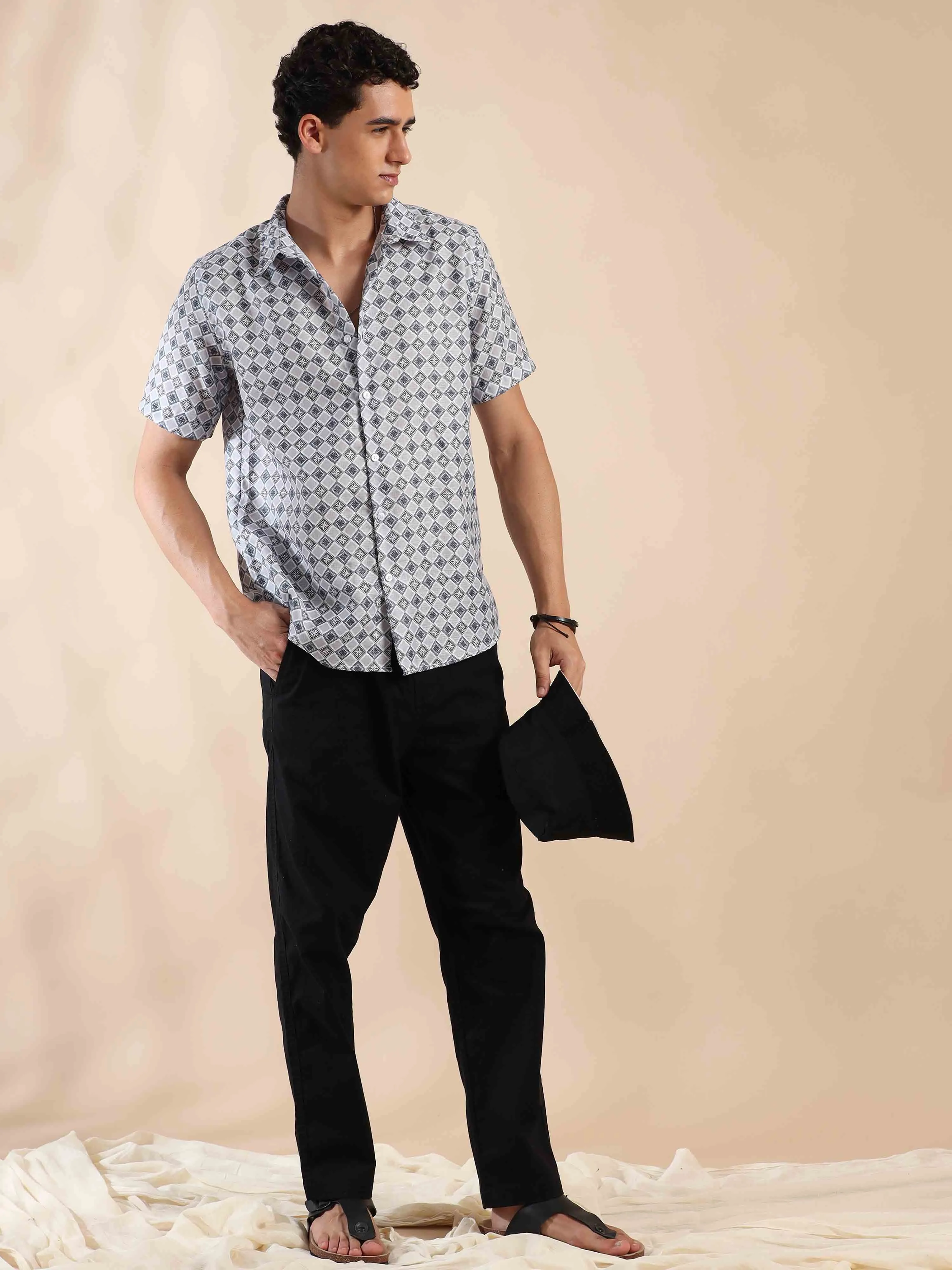 Silver Sands Sunset Cotton Shirt