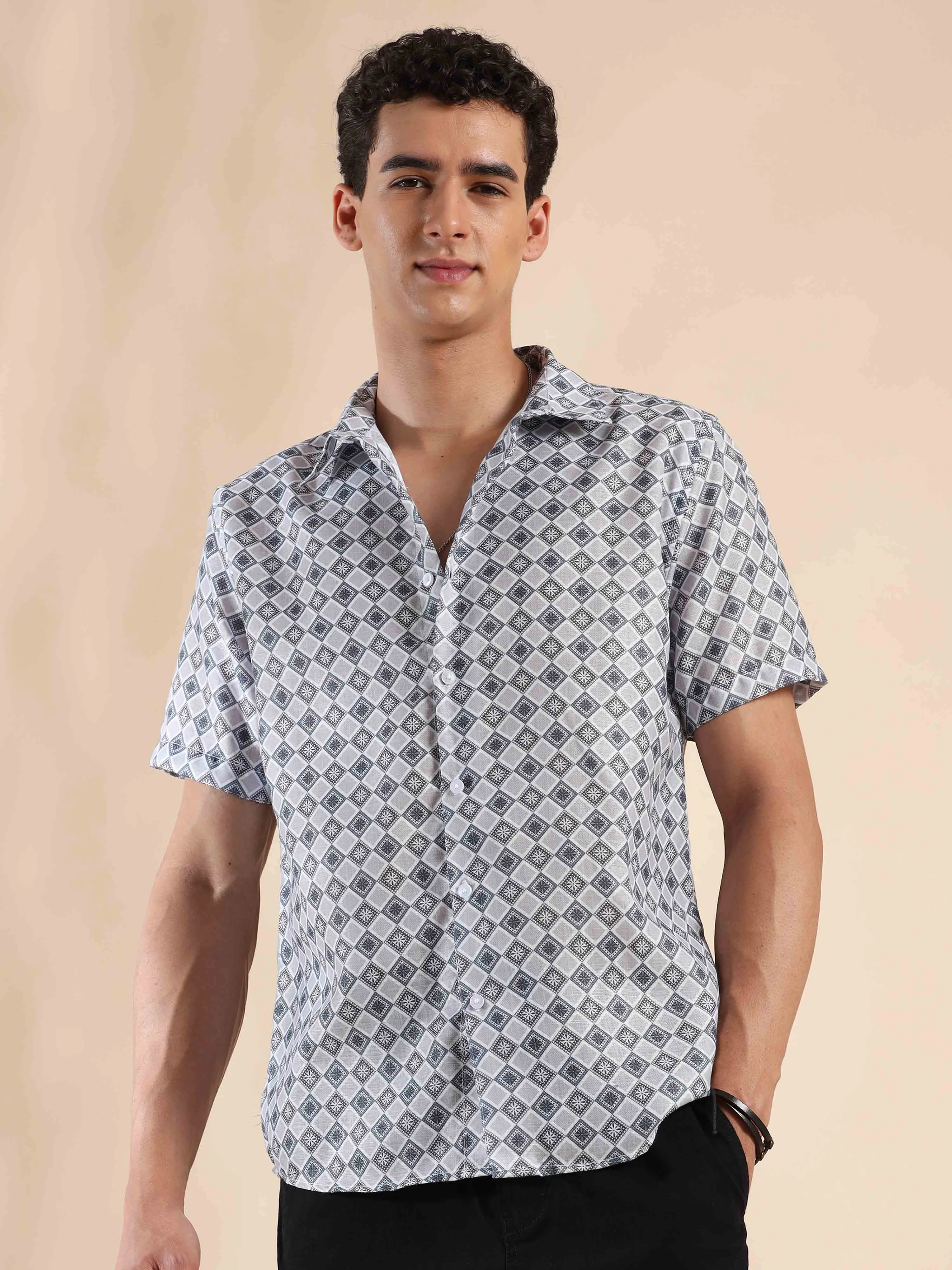Silver Sands Sunset Cotton Shirt