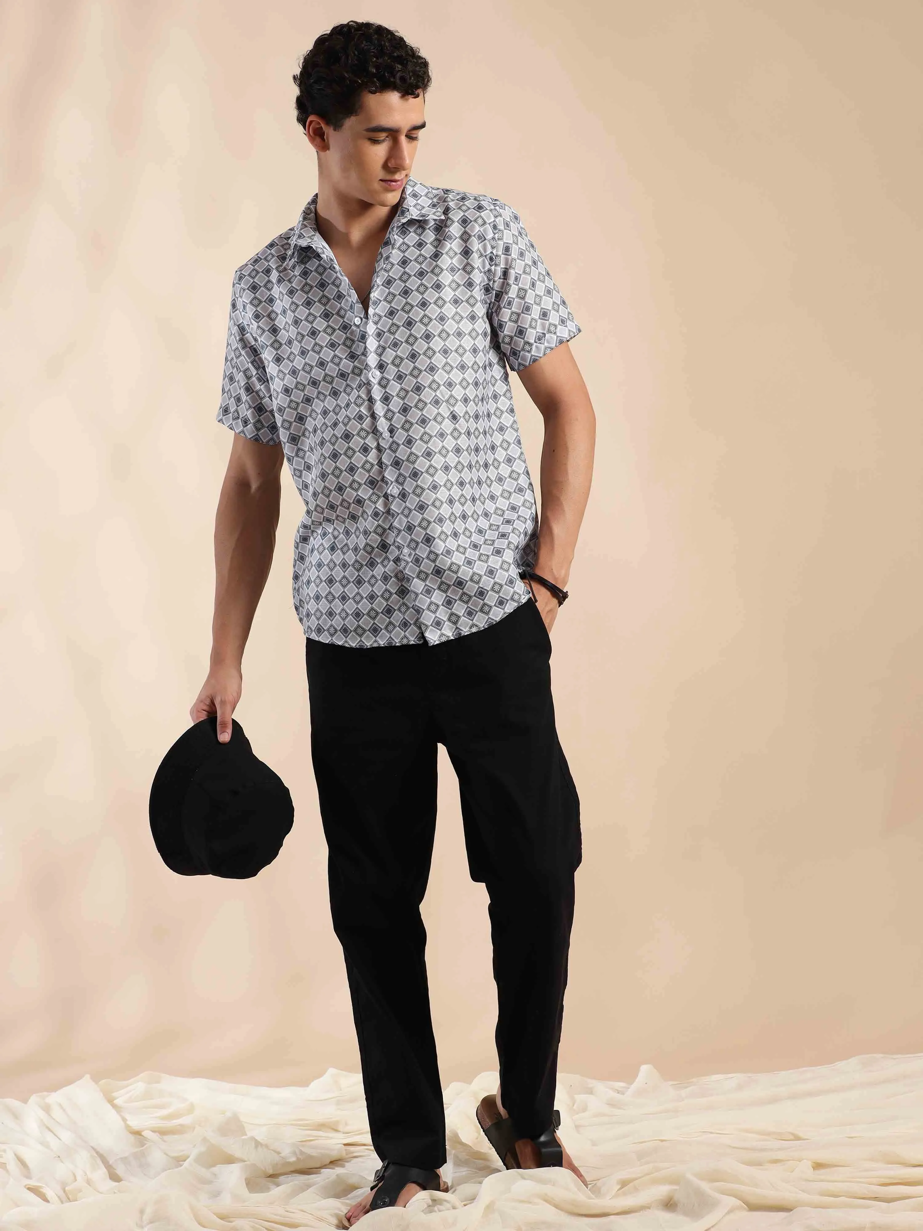 Silver Sands Sunset Cotton Shirt