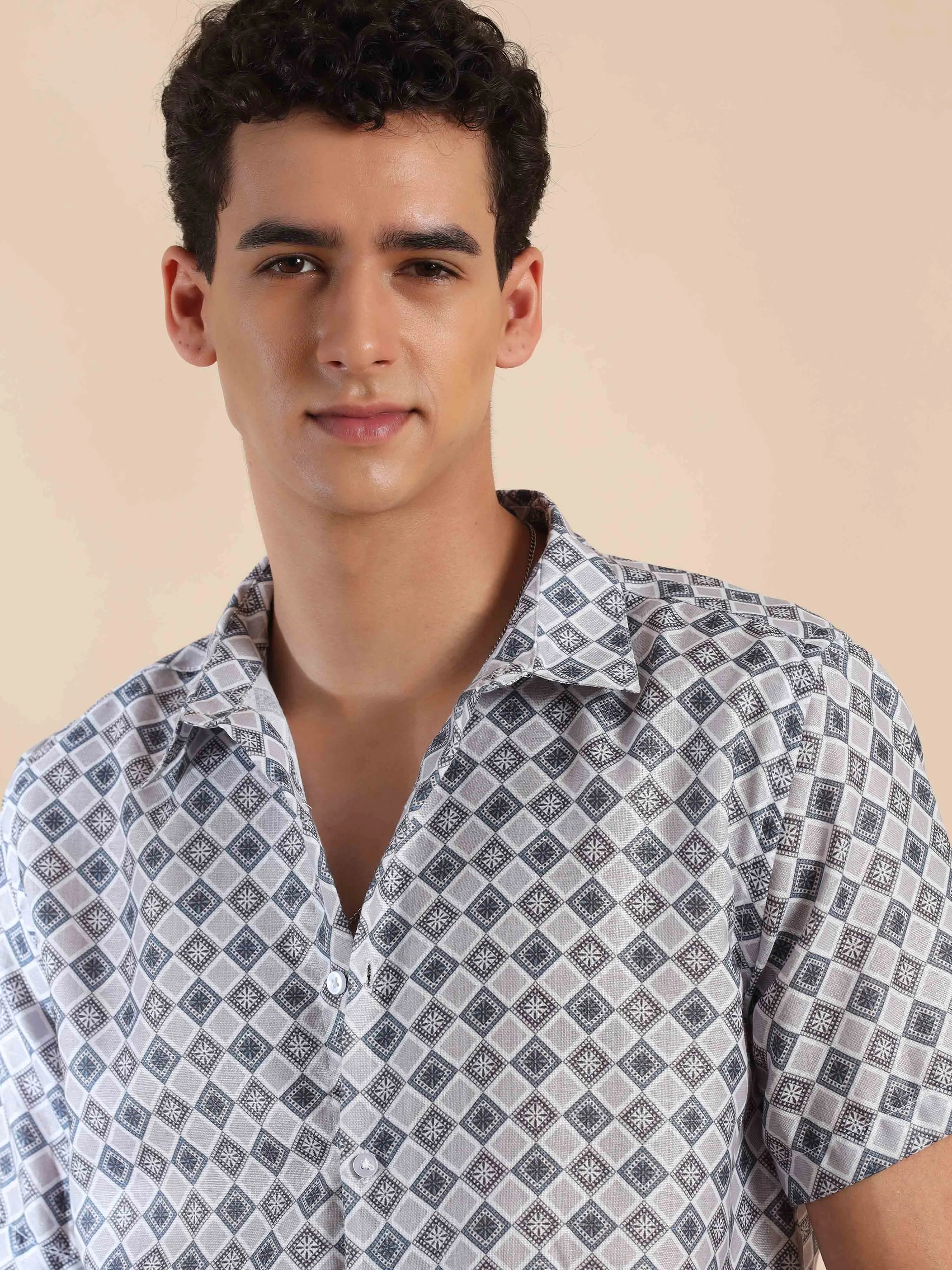 Silver Sands Sunset Cotton Shirt