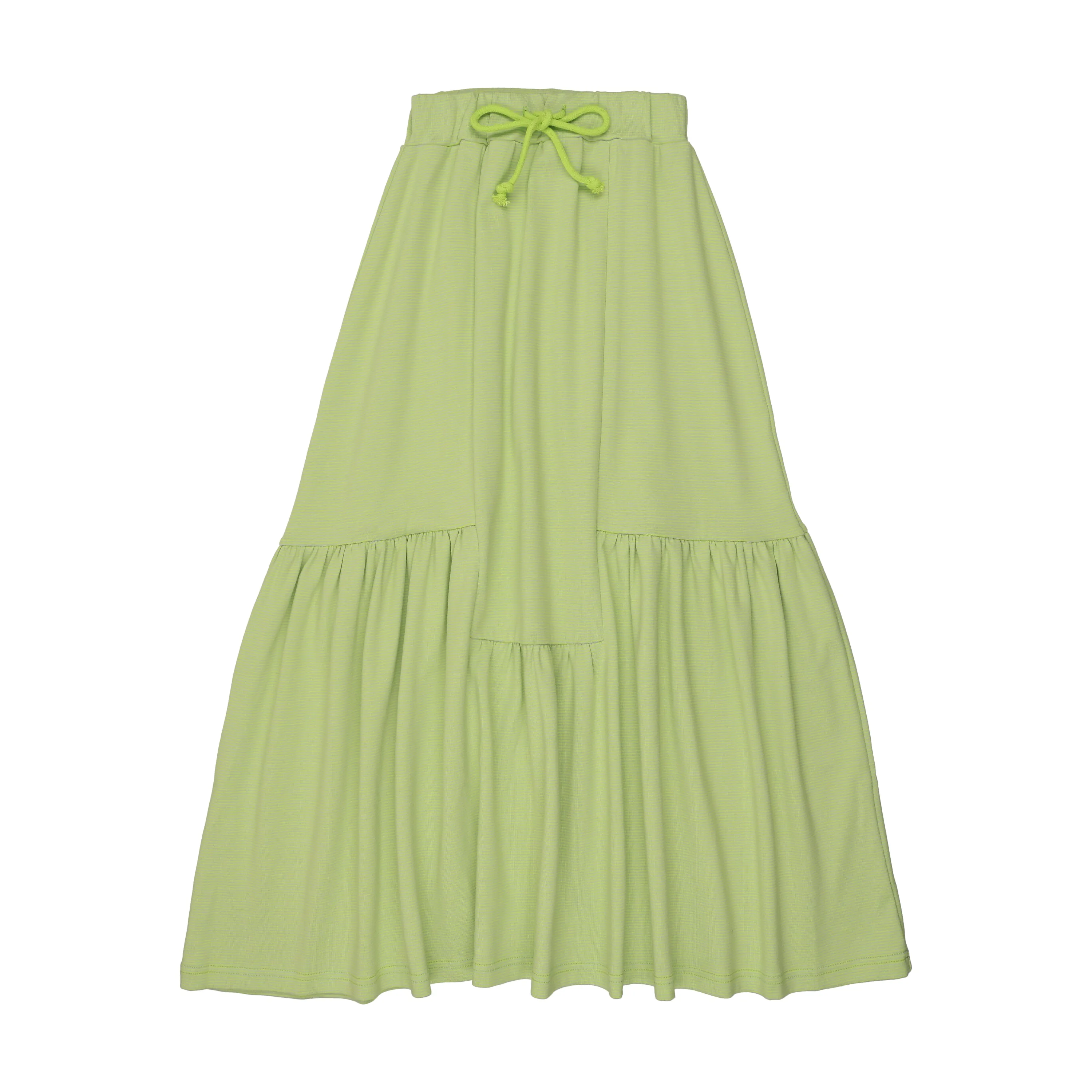 skirt midi striped - green stripes
