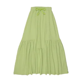 skirt midi striped - green stripes