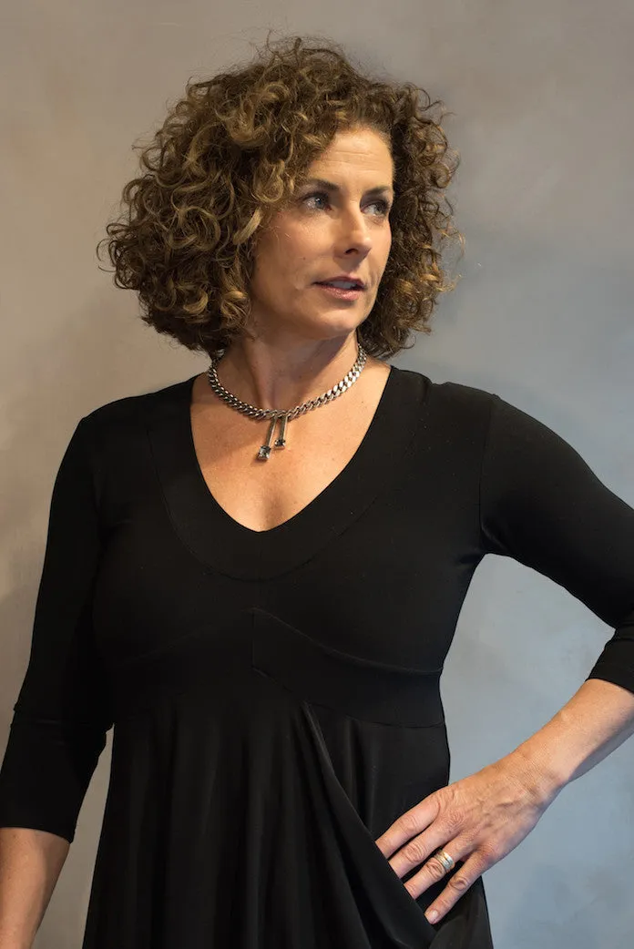 Soft Pocket Tunic - Black