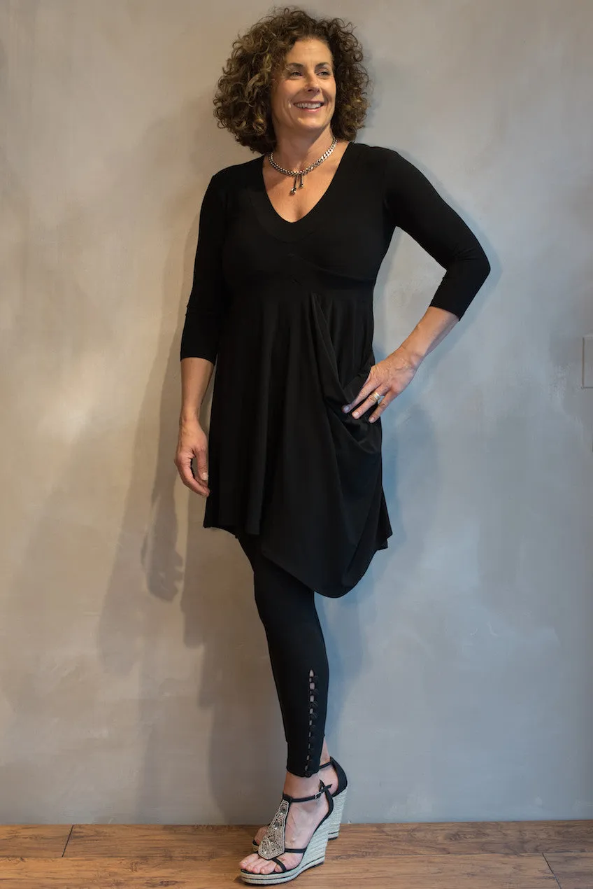 Soft Pocket Tunic - Black