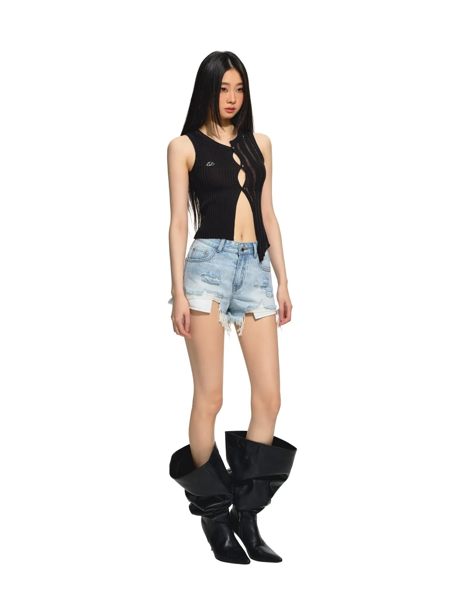 Spoiler Denim Shorts