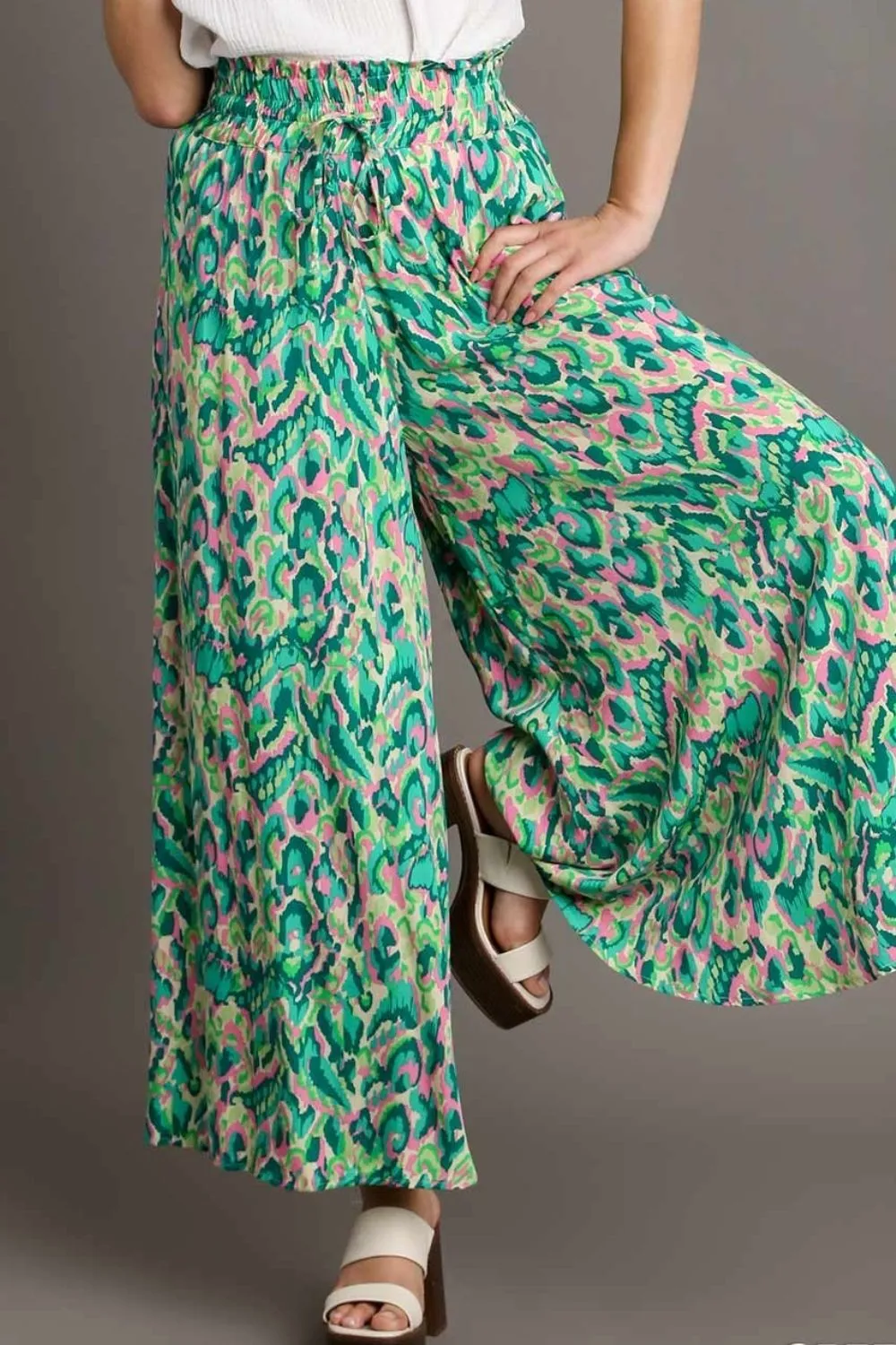 Spring Burst High Waist Wide Leg Pants