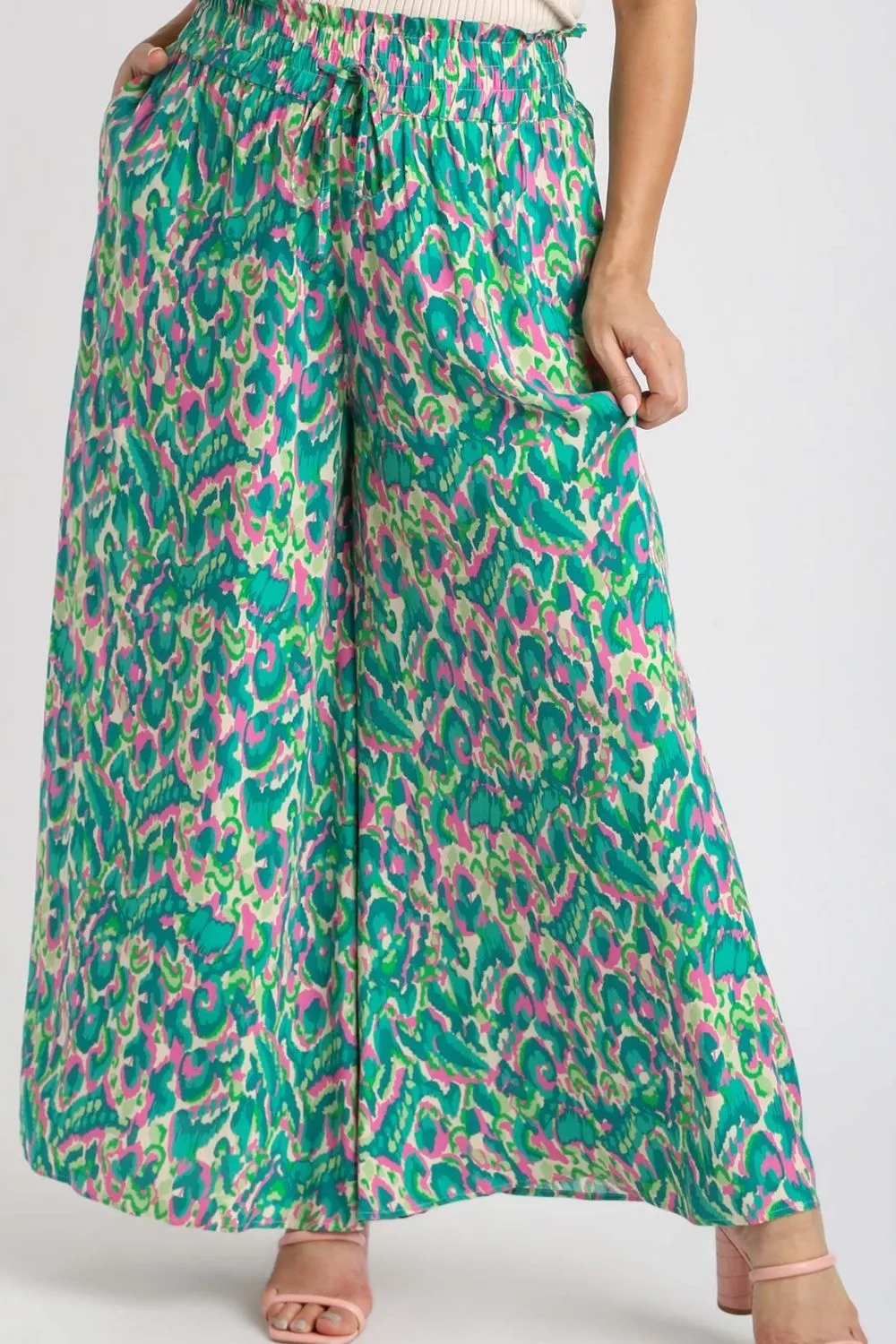 Spring Burst High Waist Wide Leg Pants