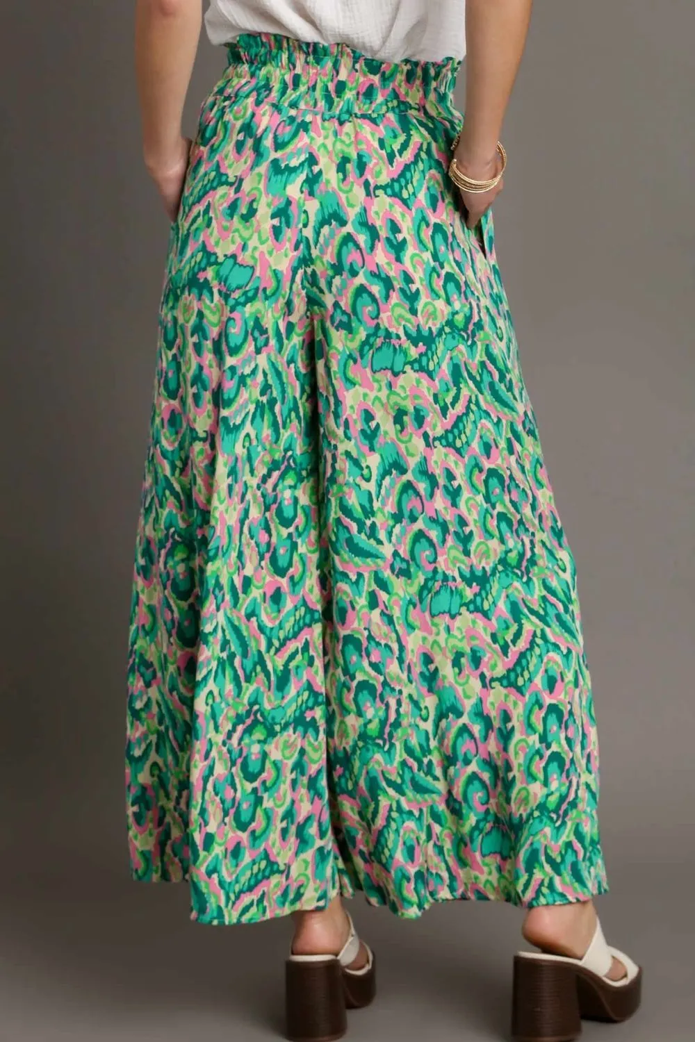 Spring Burst High Waist Wide Leg Pants