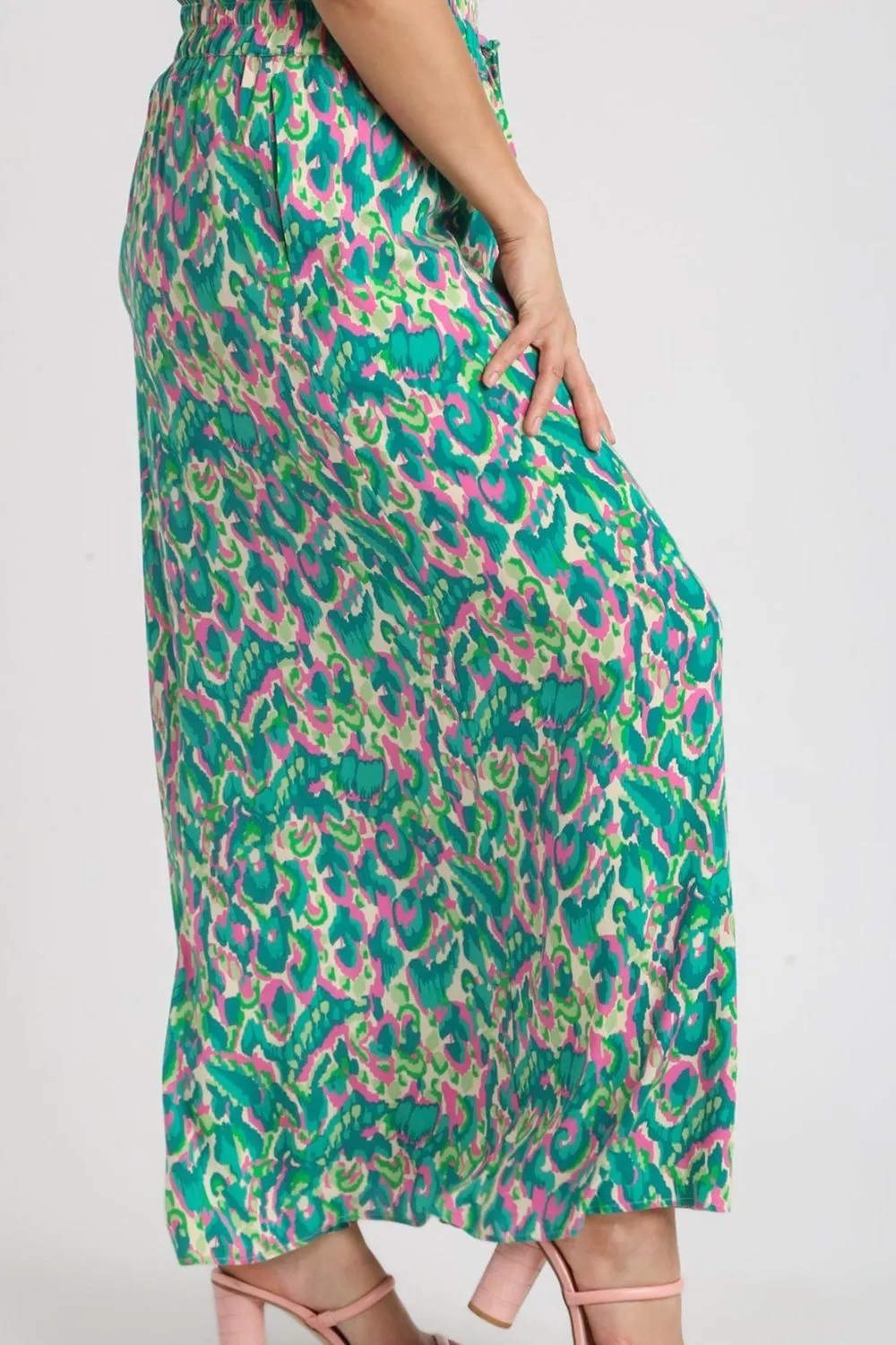 Spring Burst High Waist Wide Leg Pants