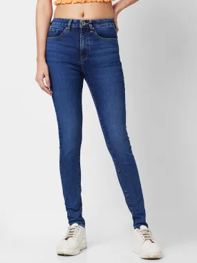 Spykar Women Skinny Fit High-Rise Light Fade Stretchable Jeans