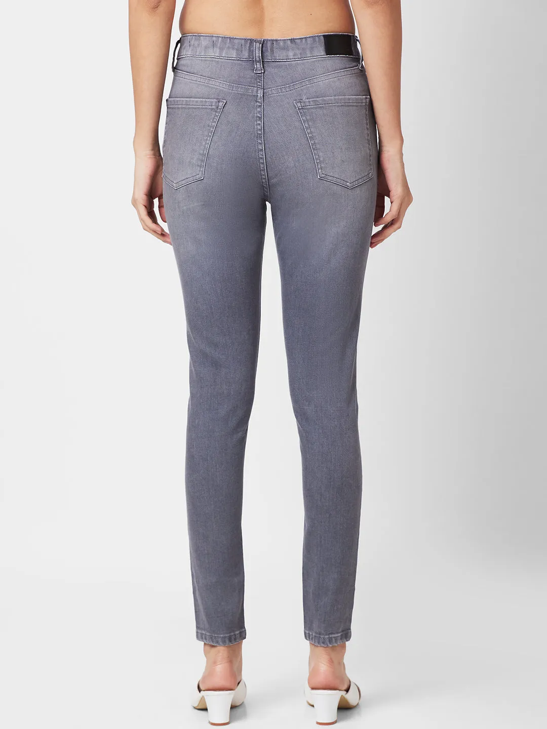 Spykar Women Slim Fit High-Rise Heavy Fade Stretchable Jeans