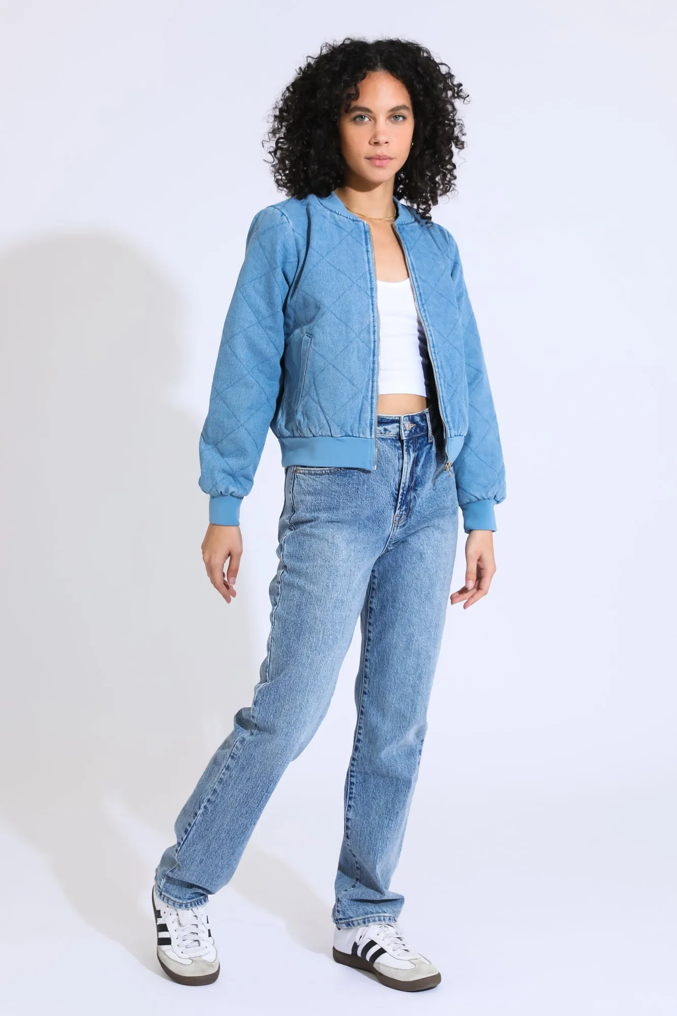 Stella High Rise 90's Straight Jeans - Medium Indigo Wash