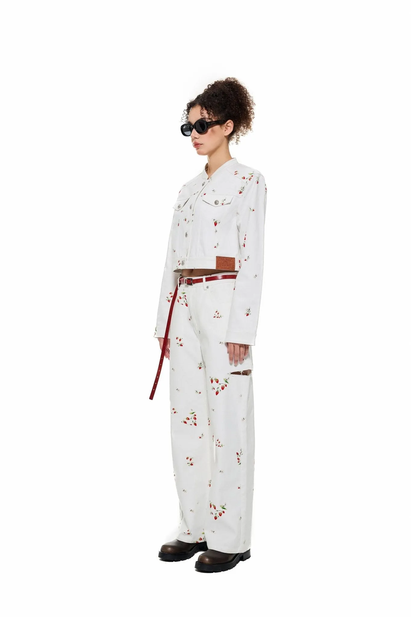 Strawberry Club Jeans in White