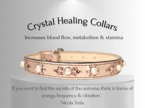 Strength & Vitality - Crystal Healing Collar - Rose Gold with Freshwater Pearls SV102