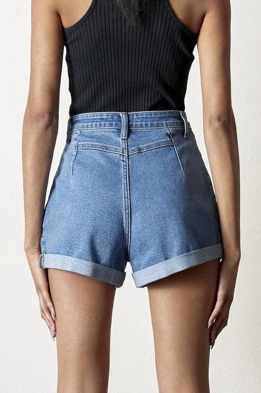 Super High Rise Denim Shorts
